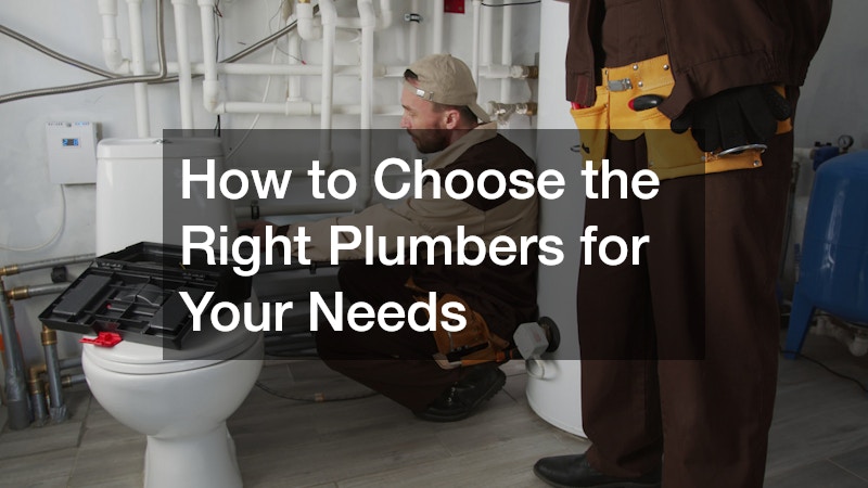 How to Choose the Right Plumbers for Your Needs